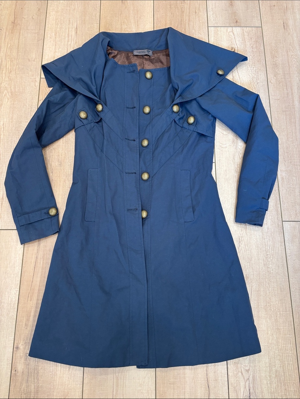 Numph Trench Coat Size EU 36 Women’s Navy Jacket